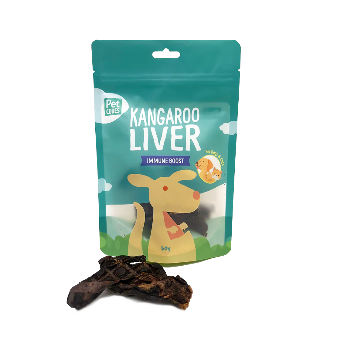 PETCUBES Air-Dried - Kangaroo Liver 50g #ADTKLI - SPCA HK