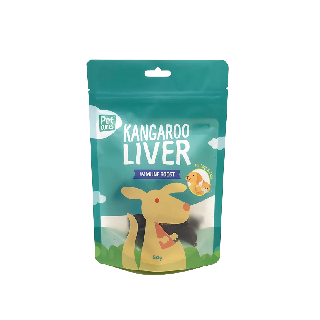 PETCUBES Air-Dried - Kangaroo Liver 50g #ADTKLI - SPCA HK