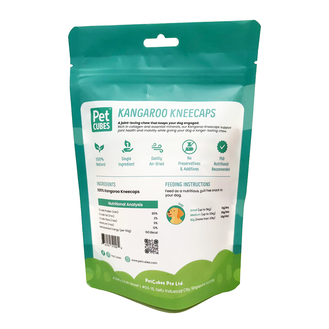 PETCUBES Air-Dried - Kangaroo Kneecaps 50g #ADTKK - SPCA HK