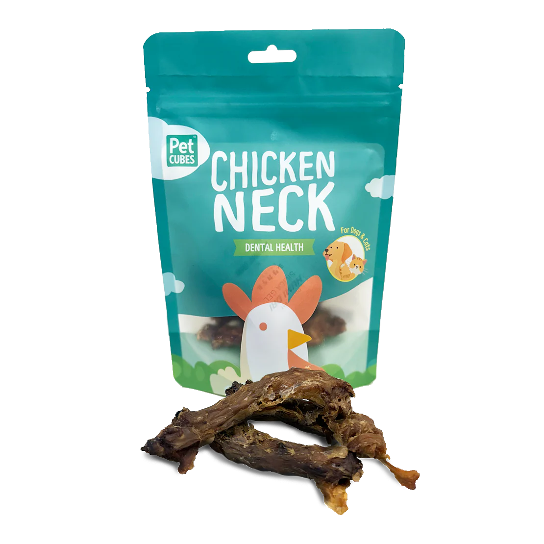 PETCUBES Air-Dried - Chicken Neck 50g #ADTCN - SPCA HK