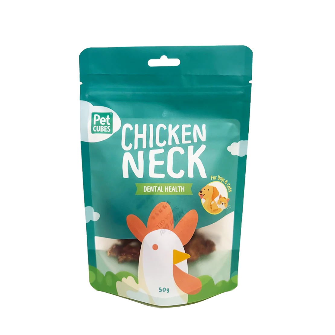 PETCUBES Air-Dried - Chicken Neck 50g #ADTCN - SPCA HK