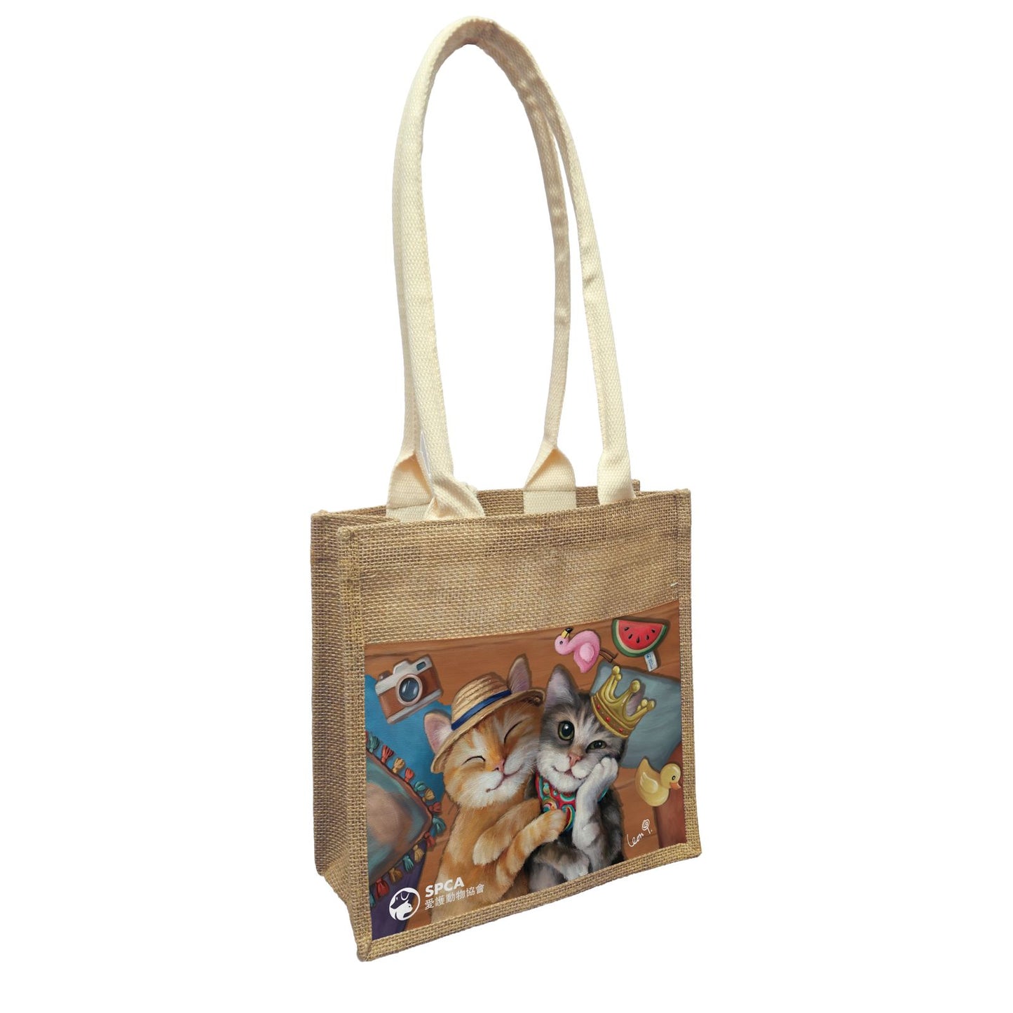 SPCA x Leon - Jute Shopping Bag (S)