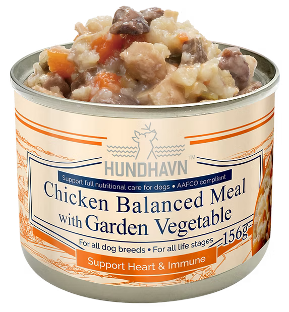 HUNDHAVN - 雞肉田園蔬菜均衡鮮營狗主食罐 156g