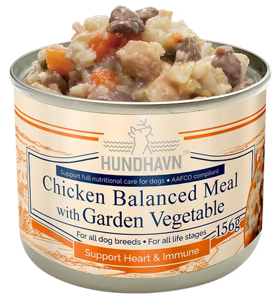 HUNDHAVN Chicken Balanced Meal W/garden Vegetable 156g