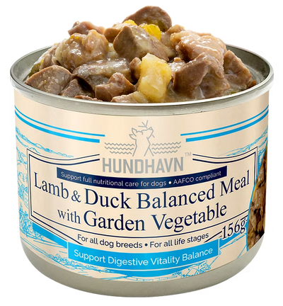 HUNDHAVN Lamb&Duck Balanced Meal W/garden Vegetable 156g