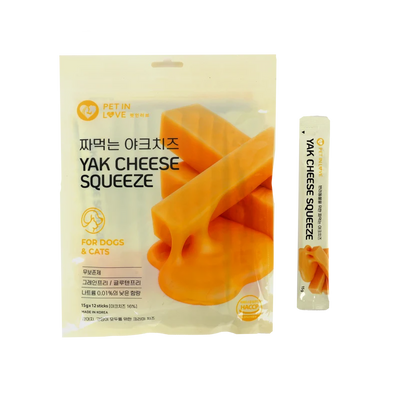 Pet in Love Yak Cheese Squeeze (No Added Salt) 15g x 12 Chews