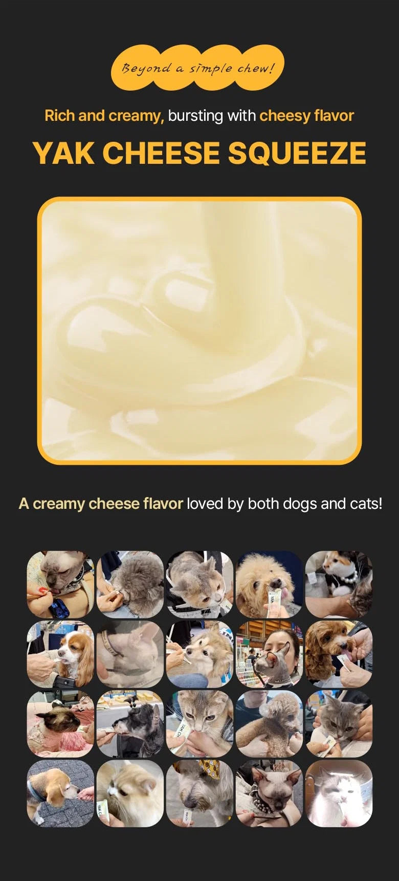 Pet in Love Yak Cheese Squeeze (No Added Salt) 15g x 12 Chews
