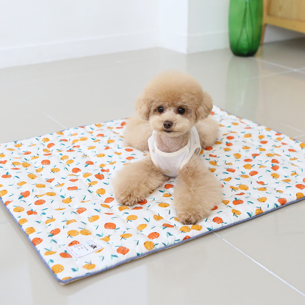 Orange Artsilk Cooling Mat