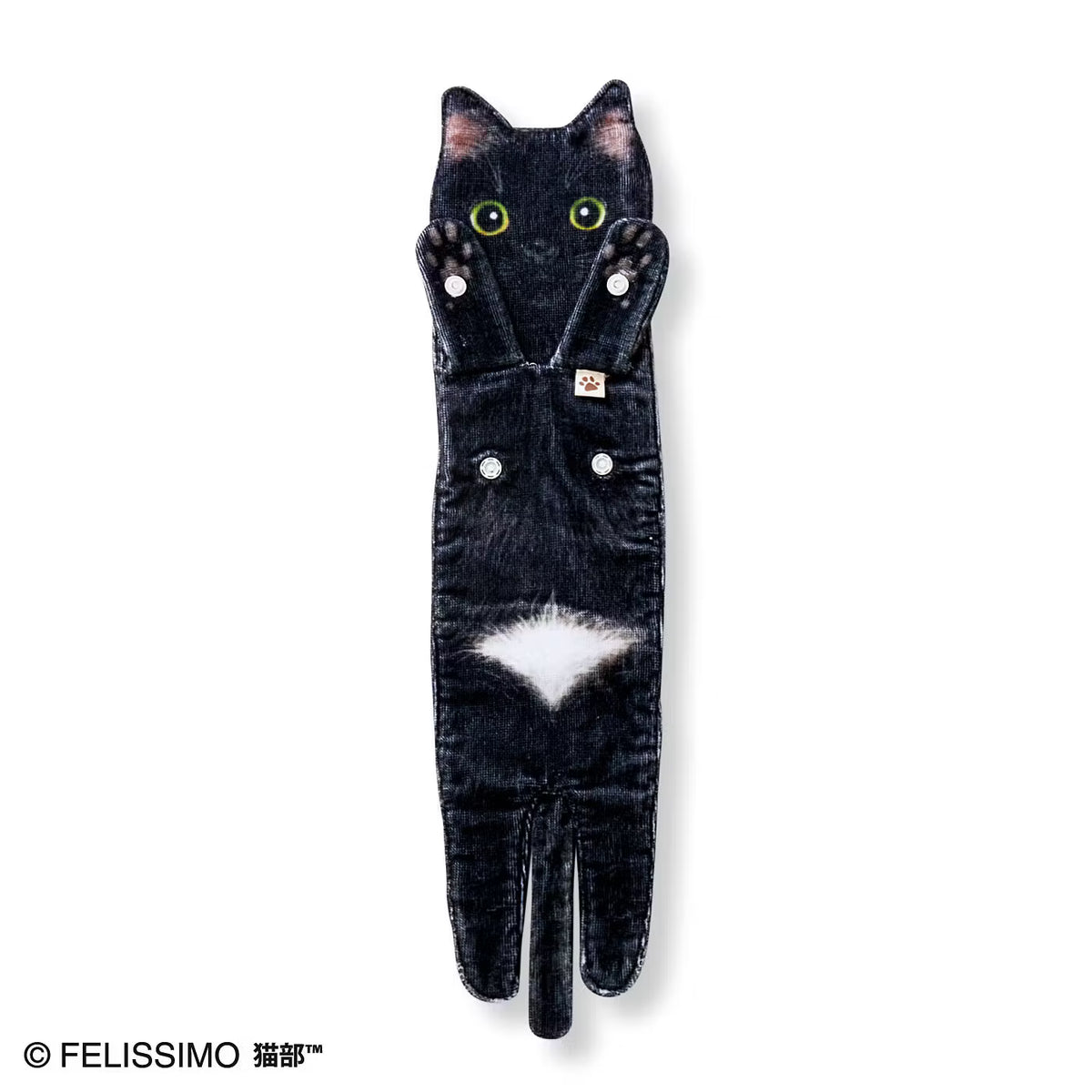 Cat Hand Towels - Vertical (Black)