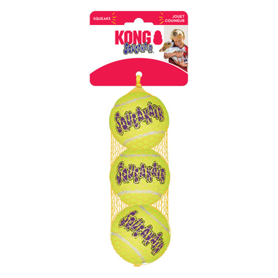 Kong Air Squeaker Tennis Balls (M) 3pack #AST2