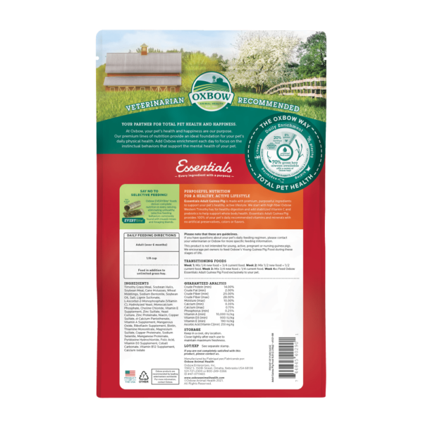 Oxbow Essentials Adult Guinea Pig Food 5lb #XB0035 - SPCA HK