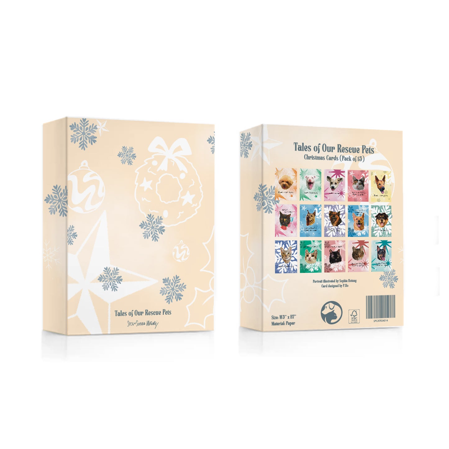 Tales of Our Rescue Pets Christmas Cards (Pack of 15)