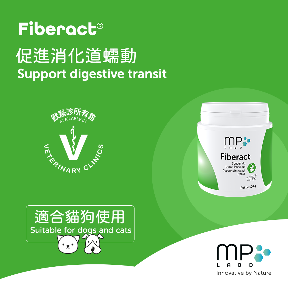 MP Labo - Fiberact Psyllium for Digestive Health in Dogs & Cats 100g
