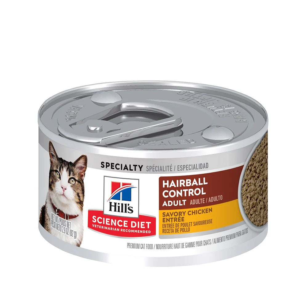Hills Science Diet - Adult Hairball Control Savory Chicken Entrée Cat Wet Food 2.9oz#10799 - SPCA HK