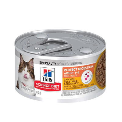 Hills Science Diet - Adult Perfect Digestion Chicken, Vegetable & Rice Stew Cat Wet Food 2.9oz #605837 - SPCA HK