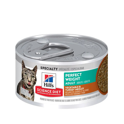 Hills Science Diet - Adult Perfect Weight Vegetable & Turkey Medley Cat Wet Food 2.9oz #608492 - SPCA HK