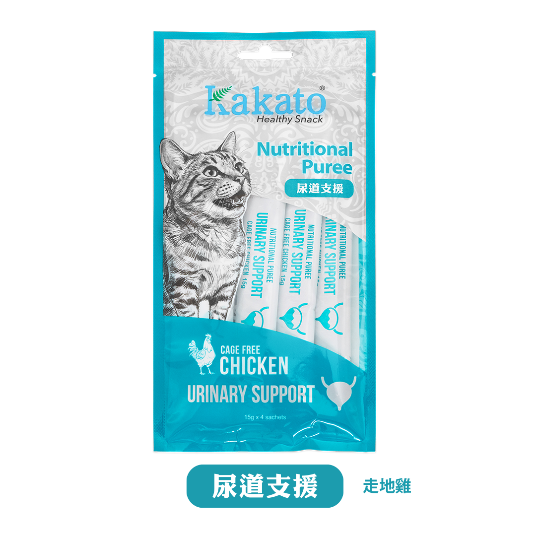 Kakato Nutritional Puree - Urinary Support - Cage Free Chicken (15gx4)