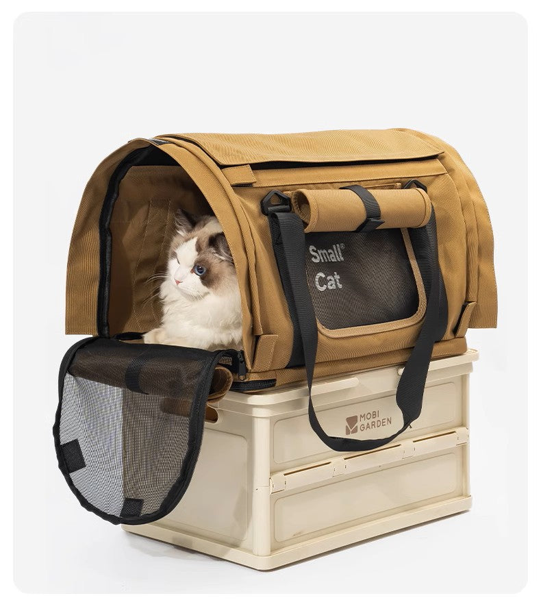 SmallCat 寵物外出便攜大容量貓包 灰/卡其/紫色