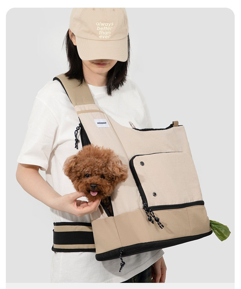 HiDream Pet Front Backpack - Kahki/Green/Grey