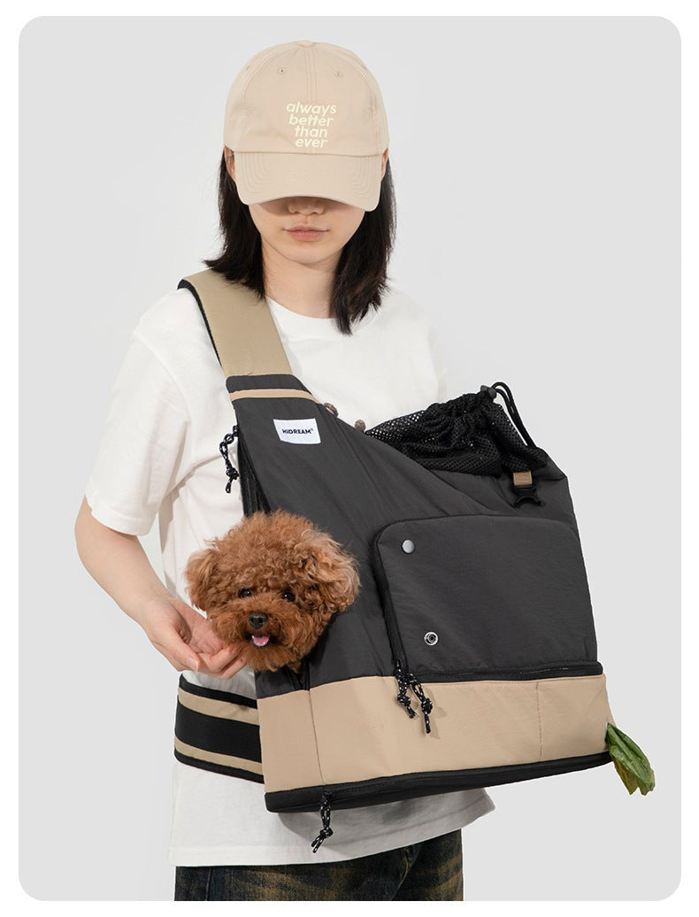 HiDream Pet Front Backpack - Kahki/Green/Grey