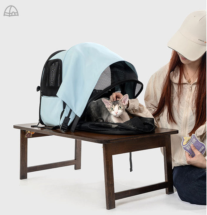 SmallCat-防水寵物外出貓狗雙肩包 (可擴展大容量)