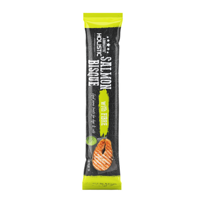 Absolute Holistic Liquid Puree Treats for Cats & Dogs - Salmon Bisque with Fibre (15g x 60 Sticks)