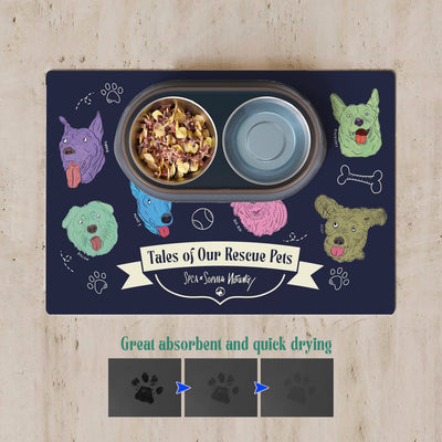Tales of Our Rescue Pets Absorbent Pet Food Mat-SPCA HK