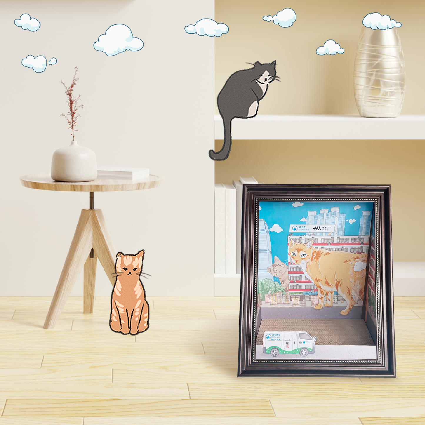 SumMeow In the City - 4D Painting Cat Scratching Board