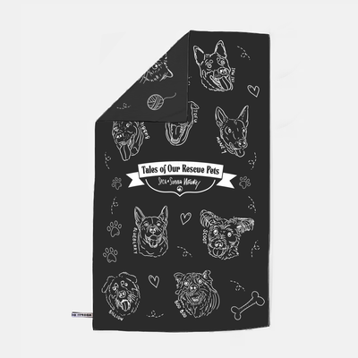 Tales Of Our Rescue Pets Black Out Edition Quick Dry Towel