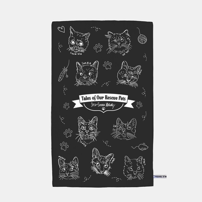 Tales Of Our Rescue Pets Black Out Edition Quick Dry Towel