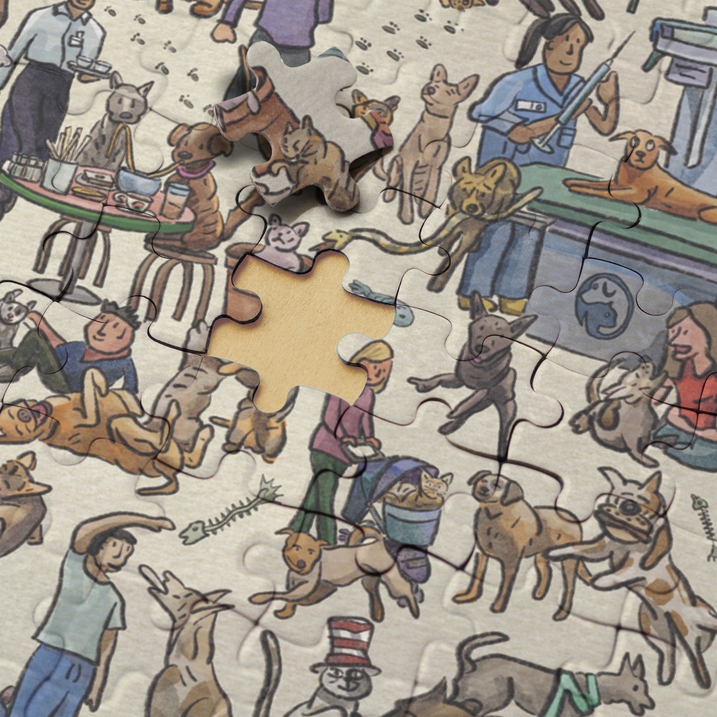 Where's Wags?  Puzzle By Hong Kong artist, Sophia Hotung